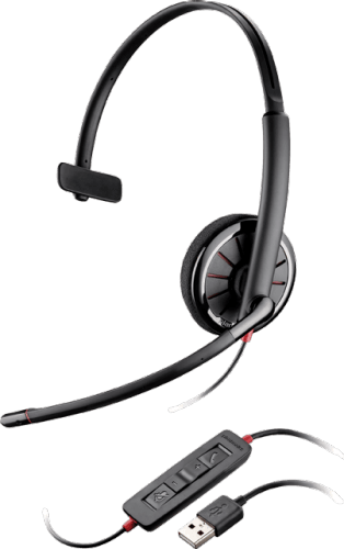 Plantronics C3210 Blackwire Corded Uc Headset Dictation Direct